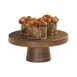Cal-Mil 23755-124-78 Pedestal Stand, 12.25" Dia x 4.25" H Walnut Melamine, Brown, Dishwasher‑Safe 2 image