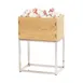 Cal-Mil 23800-9-49 Riser, 6"W X 10"D X 9"H", Open Frame, Chrome 1 image