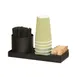 Cal-Mil 23824-13 Onyx Condiment Holder, 4.5"W X 11.25"D X 1"H, Black Powder-Coated Metal 2 image