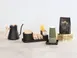 Cal-Mil 23829-13 Onyx Condiment Holder, 2.25"W X 2.25"D X 2.5"H, Black Powder-Coated Metal 3 image
