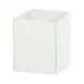 Cal-Mil 23829-15 Juno Condiment Holder, 2.25"W X 2.25"D X 2.5"H, White Powder-Coated Metal 1 image