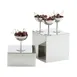 Cal-Mil 23872-8-49 Milo Riser, Chrome, 8" W x 8" D x 8" H, 1-2 Steps, Pairable with Cal-Mil 23873 3 image
