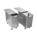 Baxter INGBIN-1CMPT1 1‑Comp Mobile Bin, Stainless Steel, 120‑lb (10‑19 gal) Sliding Cover, 3" Casters 3 image