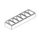 Perlick CC6 Condiment Tray with 6 Plastic Cups fits back of BW6-30, BW6-36, BW12-42 Chest Covers 1 image