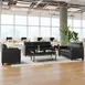 Flash Furniture BT-827U-SET-BLK-GG 3-Piece Reception Sofa Set with Charging Banks, LeatherSoft Upholstery, Black, 70-1/4W x 30D x 33-1/2H 2 image