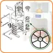 Sunkist S-32B Apple Corer Blade Cup with White Plastic Cover, 6 Stainless Steel Wedges, Fruit & Vegetable Cutter Part 1 image