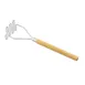 Browne USA 1618 Potato Masher, 18" Length, 4" x 4" Zig-Zag Face, Wood Handle, Nickel-Plated 1 image