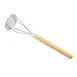 Browne USA 1725 Potato Masher – 25" Length, 5" Round Face, Hardwood Handle, Stainless Steel, Shape 1 image