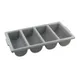 Browne USA 1990 4-Compartment Cutlery Box, 21.5x11.75x3.75, High Density Polypropylene, Dishwasher Safe 1 image