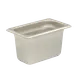 Browne USA 22196 Steam Table Pan – 1/9 (1.1 Qt) 6-7/8"L x 4-1/4"W x 6"D, 22‑Gauge Steel Anti‑Jam NSF 1 image