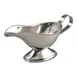 Browne USA 515039 Gravy Boat, 3 Oz, 6-3/10" x 3-3/10" Gadroon Base, Stainless Steel Mirror 1 image