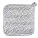 Browne USA 542208 Pot Holder - 8" Square Cotton, Silver, Silicone Interior, Resistant to 200°F 93°C 1 image