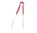 Browne USA 5512RD Utility Tongs – 12‑13" Stainless Steel with Red PVC Handle, 1.0 mm, Red 1 image