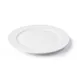 Browne USA 5630112 China Plate - 12" Round White Alumina Porcelain, Flat Edge, Wide Rim - Dozen 1 image