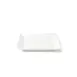 Browne USA 5630192 Square China Plate, 6" White Vitrified Porcelain, Wide Rim - Dozen 1 image