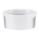 Browne USA 564022W Ramekin, 10 oz, 4‑3/10" Dia x 2" H, White Porcelain, Ribbed Sides 1 image