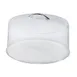 Browne USA 57140 Cake Cover - 12" Diameter, 6" Height, Clear Lucite Plastic, Chrome Handle 1 image