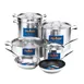 Browne USA 5724076 Double Boiler Set 3‑Piece 16 Qt 11" Pot, Al/Steel Core, Induction‑Ready, NSF 2 image