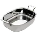 Browne USA 5724179 7‑Quart Roasting Pan, 14" x 10" x 3", Stainless Steel, Induction Ready, NSF, Handles 1 image