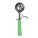 Browne USA 573312 Ice Cream Disher, 2‑3 oz, ThumbPress Stainless Steel Bowl, Green Plastic Handle 1 image