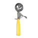 Browne USA 573320 Ice Cream Disher #20, 1.75 oz, Thumb, 18/8 Stainless Steel Bowl, Yellow Handle, NSF 1 image