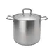 Browne USA 5733916 Stock Pot, 16 Qt 11" Dia x 10" H, Stainless, Tri‑Ply Base, Induction Ready, NSF 1 image