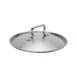 Browne USA 5734128 11" Domed Stainless Steel Sauce Pan Lid, Self‑Basting, Riveted Loop Handle 1 image