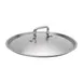 Browne USA 5734140 Lid, 15-7/10" Stainless Steel Cover, Rivet Loop Handle, Fits 5733940/5734019 1 image