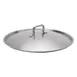 Browne USA 5734150 Cover, 19-7/10" Round Lid, Stainless Steel, Riveted Handle, Fits 5734030, NSF 1 image
