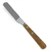 Browne USA 573804 Offset Spatula, 4.5" Blade x 0.75" OAL, 18/8 Stainless Steel, Walnut Handle, Brown 1 image