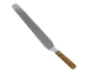 Browne USA 573810 Offset Spatula, 10" Blade, 1-1/2" OAL, Wood Handle Brown, 18/8 Stainless Blade 1 image