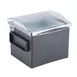 Browne USA 574876 Condiment Holder Black 2‑Pt 7‑3/4" L x 7" W x 6" H Plastic Insert with Clear Cover 1 image