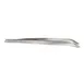 Browne USA 57515 Tongs, 8" Curved Stainless Steel, Serrated Tip, 3"-9" Length, Plating Tool 1 image