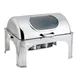 Browne USA 575166 Rectangular Chafing Dish, 9 Qt., 26½"L x 21½"W x 17½"H, Steel Fog‑Resistant Window 1 image