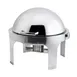 Browne USA 575176 - Harmony Chafer 7 qt Stainless Round, 22‑1/2" x 20" Roll‑Top, Pan & 4" Water Pan 1 image