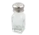 Browne USA 575183 Salt and Pepper Shaker, 2 oz, 1.5" x 4" Clear Glass with Stainless Steel Top - Dozen 1 image