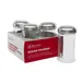 Browne USA 575228 Sugar Pourer, 12 oz, 3" Dia x 5-3/5" H, Clear Glass, Steel Top, Side Spout - 4/Set 1 image
