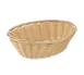 Browne USA 575443 Oval Plastic Basket 9" x 7" x 3", Tan PP, Wire‑Reinforced, Dishwasher Safe 1 image