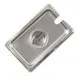 Browne USA 575599 Steam Pan Cover, 1/9 Flat Notched Handle, 24‑Gauge Steel, 6‑3/10" L x 4‑2/5" W 1 image