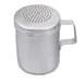 Browne USA 575671 Dredge Shaker 10-11 oz 2-1/2" Dia x 3-7/10" H Aluminum Satin Metal Lid Handled Top 1 image
