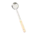 Browne USA 5757431 Portion Spoon - 3 oz Perforated Stainless Steel, 10-4/5" Length, Beige Handle 1 image