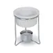 Browne USA 575767 Butter Warmer, 4-Oz, 3-1/2" x 4-3/10" Stoneware Pot, Chrome-Plated Frame 1 image