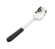 Browne USA 5763 Perforated 13" Serving Spoon, 3‑Sided Stainless Steel, Black Handle, Hanging Hole 1 image