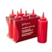Browne USA 57801205 Squeeze Bottle, 12 oz Polyethylene Red, No‑Drip Tip, Standard Top - 6/Set 1 image