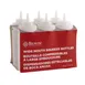Browne USA 57801700 Squeeze Bottle – 16 oz PE Wide‑Mouth, No‑Drip Tip, Clear/White Cap – 6/Set 1 image