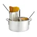 Browne USA 5813319 Thermalloy 3-Qt Triangular Pasta Cooker Insert, Perforated Stainless Steel 1 image