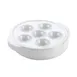 Browne USA 744041 Escargot Plate, 5" Dia. X 1-1/2" H, 6-Hole White Stoneware Dinnerware 1 image