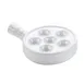 Browne USA 744042 Escargot Plate, 5" Diameter x 1-4/5" Height, 6-Hole Stoneware, White With Handle 1 image