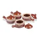 Browne USA 744047 - 16 oz Two-Tone Brown Ceramic Onion Soup Bowl Lid Handle 4.75" Diameter - Set 1 image