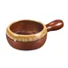 Browne USA 744053BR Onion Soup Bowl, 18 oz, 5.25" Dia x 2.25" H, Handled Stoneware, Two‑Tone Brown 1 image